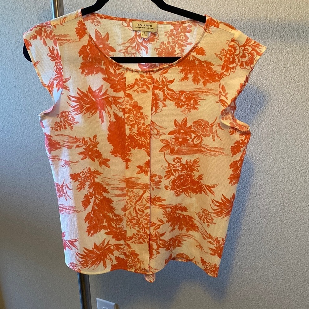 Peach and white blouse